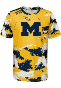 Michigan Wolverines Toddler Blue Cross Pattern T-Shirt