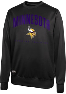 Minnesota Vikings Mens Black Base Crew Retro Team Long Sleeve Sweatshirt