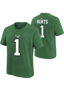 Jalen Hurts Philadelphia Eagles Youth Kelly Green Retro NN Player Tee