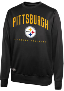 Pittsburgh Steelers Mens Black Base Crew Retro Team Long Sleeve Sweatshirt