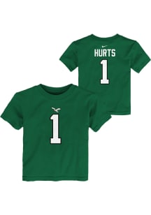 Jalen Hurts Philadelphia Eagles Toddler Kelly Green Mainliner NN Short Sleeve Player T Shirt