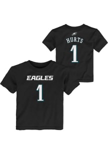 Jalen Hurts Philadelphia Eagles Infant Mainliner NN Short Sleeve Player T-Shirt Black