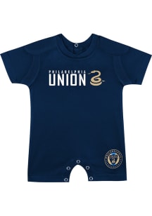 Philadelphia Union Baby Navy Blue Fearless Striker Short Sleeve One Piece