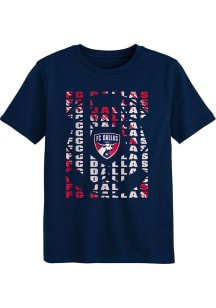 FC Dallas Boys Navy Blue Box Short Sleeve T-Shirt
