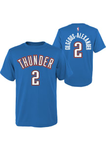 Shai Gilgeous-Alexander Oklahoma City Thunder Youth Light Blue Flat NN Player Tee