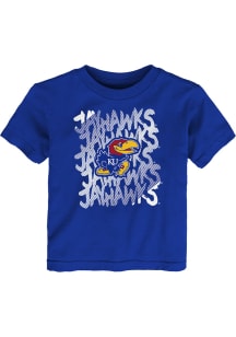 Kansas Jayhawks Toddler Blue Slash Short Sleeve T-Shirt