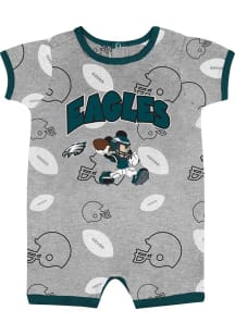 Philadelphia Eagles Baby Grey Champion Romper Short Sleeve One Piece
