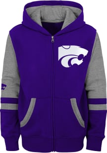 K-State Wildcats Youth Purple Stadium Long Sleeve Full Zip Jacket