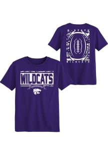 K-State Wildcats Boys Purple Camo Football Short Sleeve T-Shirt
