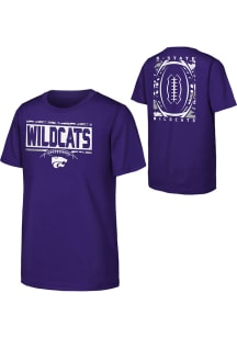 K-State Wildcats Youth Purple Camo Football Short Sleeve T-Shirt