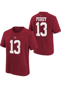 Brock Purdy San Francisco 49ers Youth Red Nike NN Player Tee