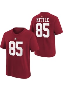George Kittle San Francisco 49ers Youth Red Nike NN Player Tee