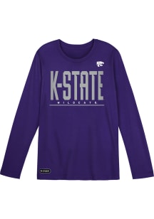 K-State Wildcats Boys Purple Pumped Up Long Sleeve T-Shirt