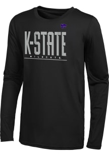 K-State Wildcats Boys Black Pumped Up Long Sleeve T-Shirt
