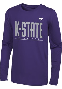 K-State Wildcats Youth Purple Pumped Up Long Sleeve T-Shirt