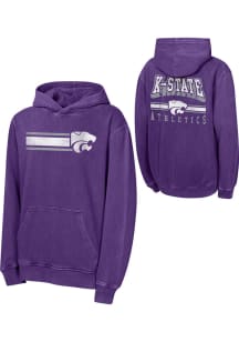 K-State Wildcats Youth Purple Cross Fade Long Sleeve Hoodie