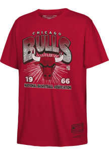Mitchell and Ness Chicago Bulls Youth Red Hoopster Short Sleeve T-Shirt