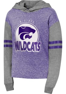 K-State Wildcats Girls Purple Sunday Comics Long Sleeve Hooded Sweatshirt