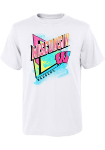 Wisconsin Badgers Youth Red PLAYMAKER SS CREW NK TEE Short Sleeve T-Shirt