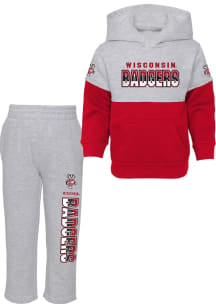 Wisconsin Badgers Infant Red PLAYMAKER SET Set Top and Bottom