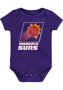 Mitchell and Ness Phoenix Suns Baby Purple Retro Logo Short Sleeve One Piece