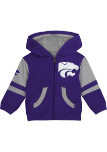 K-State Wildcats Baby Stadium Long Sleeve Full Zip Sweatshirt - Purple