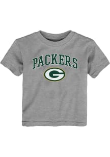 Green Bay Packers Toddler Grey Arched Logo Short Sleeve T-Shirt