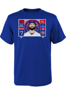 Dansby Swanson Chicago Cubs Youth Blue Stadium Jumbotron Player Tee