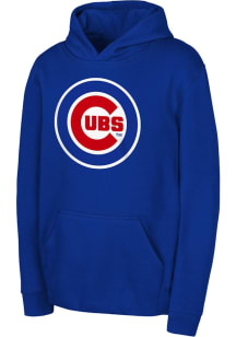 Chicago Cubs Youth Blue Primary Logo Long Sleeve Hoodie