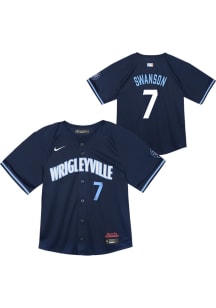 Dansby Swanson  Chicago Cubs Toddler Navy Blue Limited City Connect Jersey