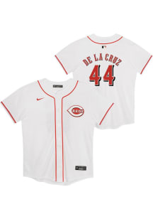 Elly De La Cruz  Cincinnati Reds Boys White Home Game Blank Baseball Jersey
