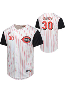 Ken Griffey Jr.  Nike Cincinnati Reds Youth White Cooperstown Limited Jersey