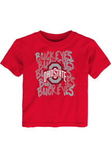 Ohio State Buckeyes Toddler Red Slash Short Sleeve T-Shirt