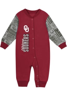 Oklahoma Sooners Baby Cardinal Play Book Long Sleeve One Piece