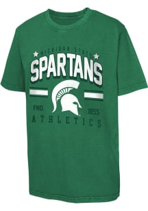 Michigan State Spartans Youth Green Sure Shot Vintage Short Sleeve T-Shirt