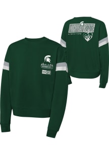 Michigan State Spartans Girls Green Eternal Love Long Sleeve Sweatshirt