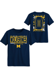 Michigan Wolverines Youth Blue Camo Football Short Sleeve T-Shirt