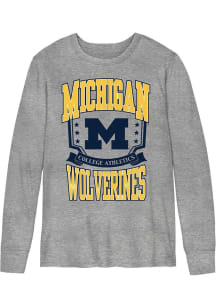 Michigan Wolverines Boys Grey Game Day Long Sleeve T-Shirt