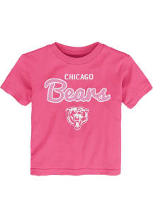 Chicago Bears Toddler Girls Pink Big Game Short Sleeve T-Shirt