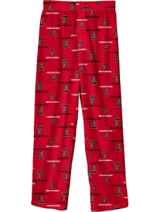Texas Tech Red Raiders Youth Red All Over Logo Printed Sleep Pants