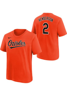 Gunnar Henderson Baltimore Orioles Youth Orange Home NN Player Tee