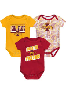 Iowa State Cyclones Baby Cardinal Sunday Commics 3PK SS One Piece