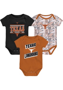 Texas Longhorns Baby Burnt Orange Sunday Commics 3PK SS One Piece