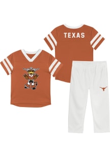 Texas Longhorns Toddler Burnt Orange Red Zone Mascot SS Set Top and Bottom
