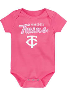 Minnesota Twins Baby Pink Big Game Short Sleeve One Piece