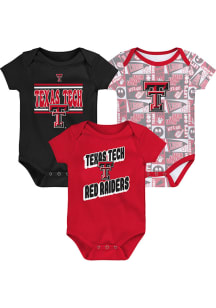 Texas Tech Red Raiders Baby Red Sunday Commics 3PK SS Design One Piece