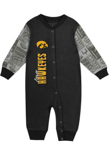Iowa Hawkeyes Baby Black Play Book Long Sleeve One Piece