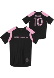 Lionel Messi  Inter Miami CF Boys Black Wordmark NN Short Sleeve T-Shirt