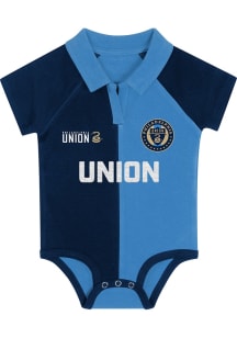 Philadelphia Union Baby Navy Blue League Champ Short Sleeve One Piece