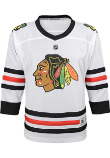 Chicago Blackhawks Boys White Replica Away Hockey Jersey